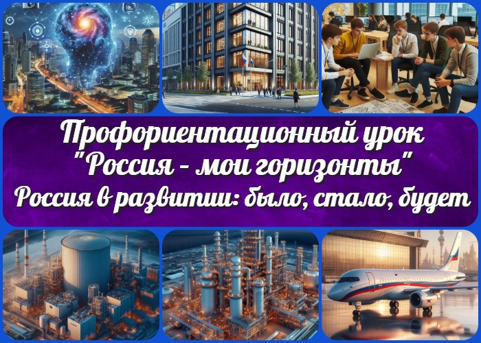 Тема 25. Профориентационное занятие «Россия в развитии: было, стало, будет».